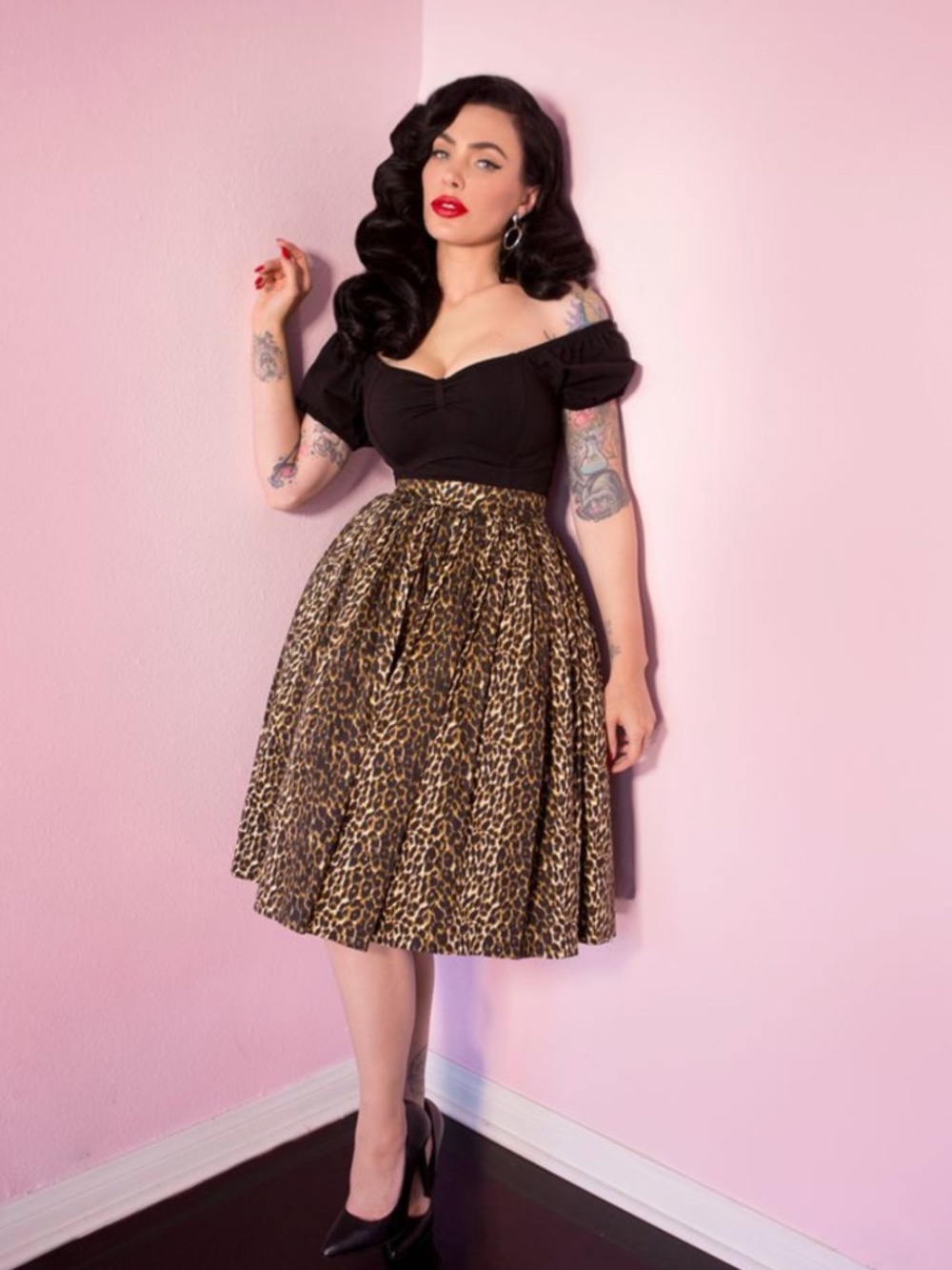 Rare & sold out! Vixen Pitt - Leopard wild - full skirt